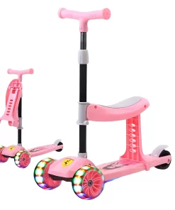 Trottinette Enfant En Plastique Ajustable Avec Siège