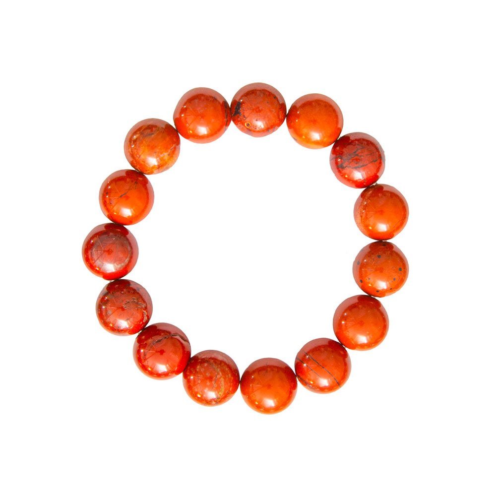 Bracelet Jaspe Rouge – Perles de 12mm – Image 2